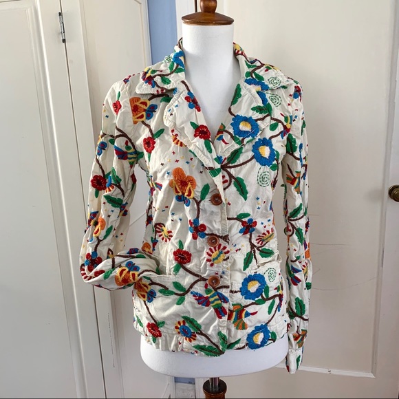 Johnny Was Jackets & Blazers - Johnny Was flower/bird embroidered jacket blazer